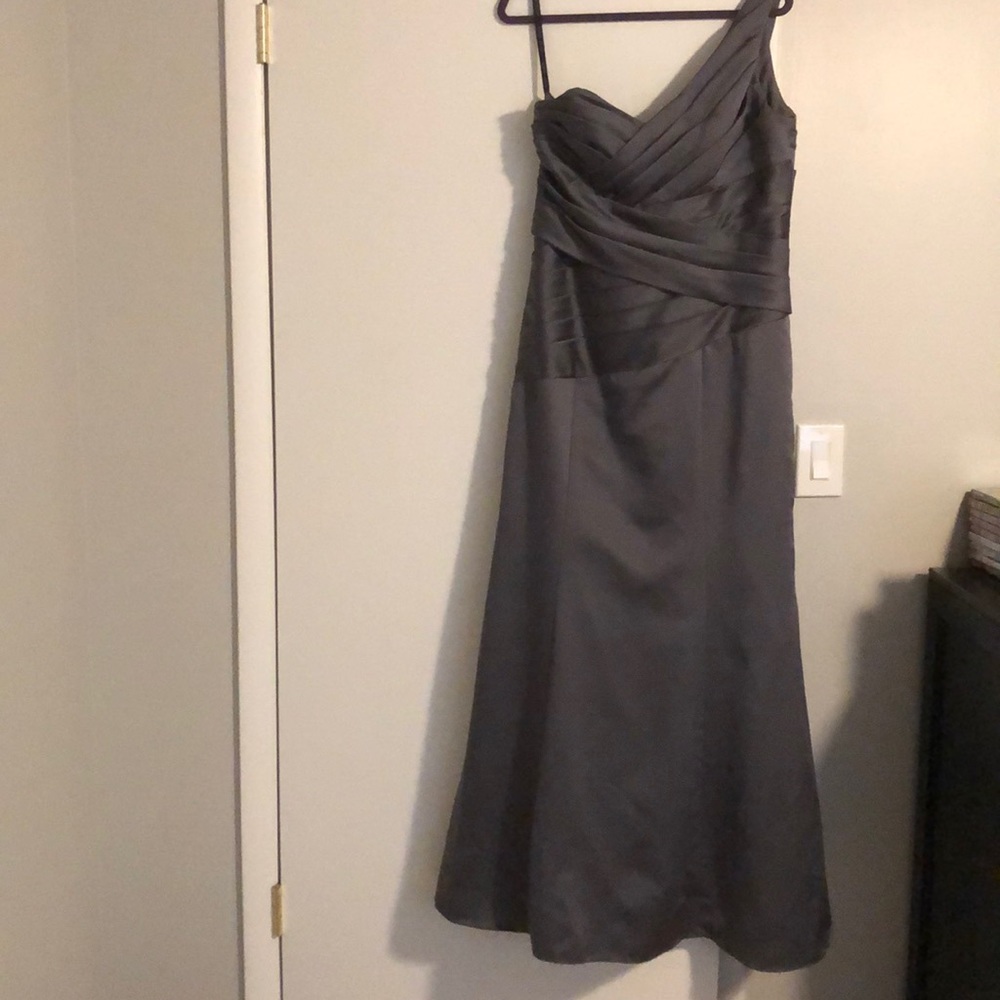 Alfred Angelo bridesmaid gray dress